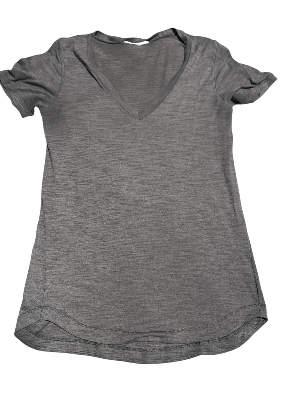 Lululemon V-Neck Short Sleeve Tee - Charcoal - Picture 3 of 4